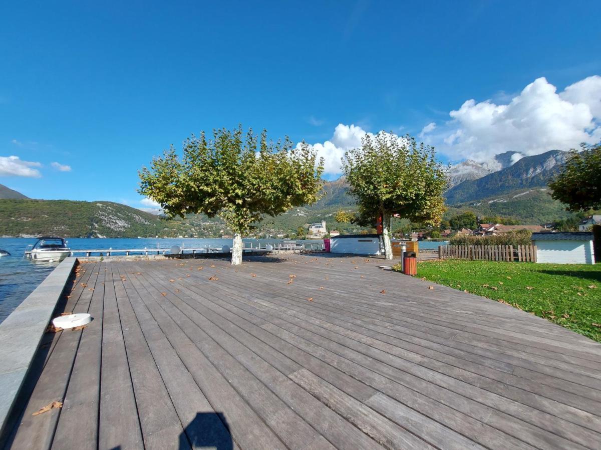Au Bord Du Lac D'Annecy, Logement Type Loft, Dans Residence Avec Plage Et Ponton Privee Дюэн Экстерьер фото