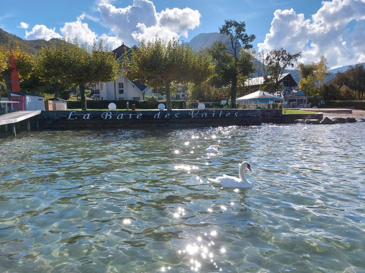 Au Bord Du Lac D'Annecy, Logement Type Loft, Dans Residence Avec Plage Et Ponton Privee Дюэн Экстерьер фото